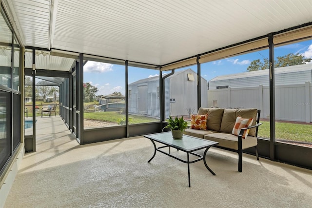 view of sunroom / solarium