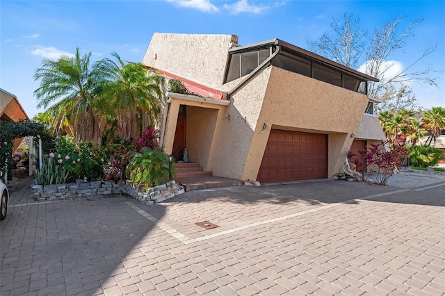 view of front of house featuring a garage