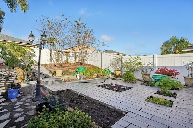 view of yard with a patio area