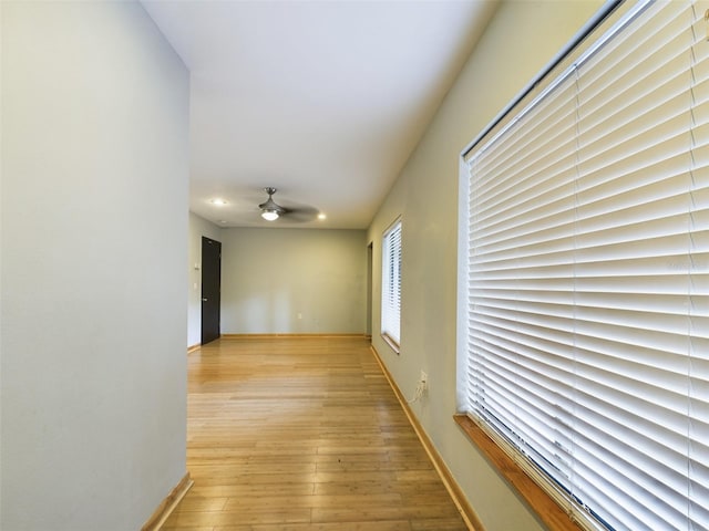 1793 N Fort Harrison Ave, Clearwater, FL 33755 - unfurnished room with ceiling fan and light hardwood / wood-style flooring