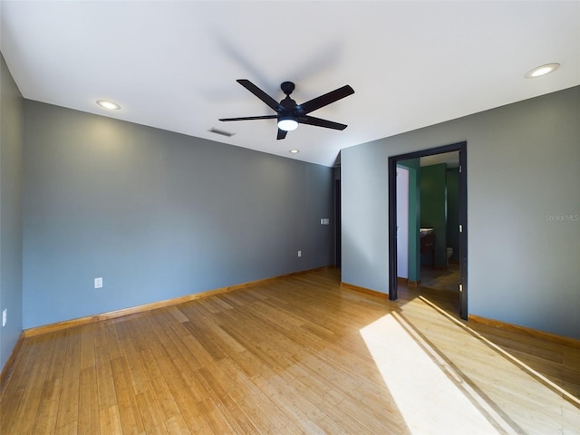 1793 N Fort Harrison Ave, Clearwater, FL 33755 - empty room with light hardwood / wood-style flooring and ceiling fan
