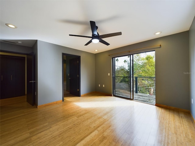 1793 N Fort Harrison Ave, Clearwater, FL 33755 - spare room with ceiling fan and light wood-type flooring