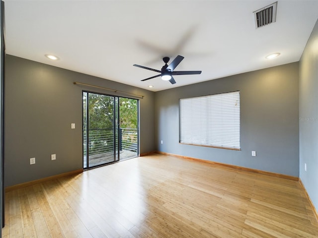 1793 N Fort Harrison Ave, Clearwater, FL 33755 - unfurnished room with ceiling fan and light hardwood / wood-style floors