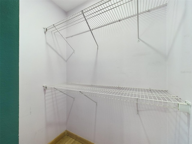 1793 N Fort Harrison Ave, Clearwater, FL 33755 - walk in closet with hardwood / wood-style floors