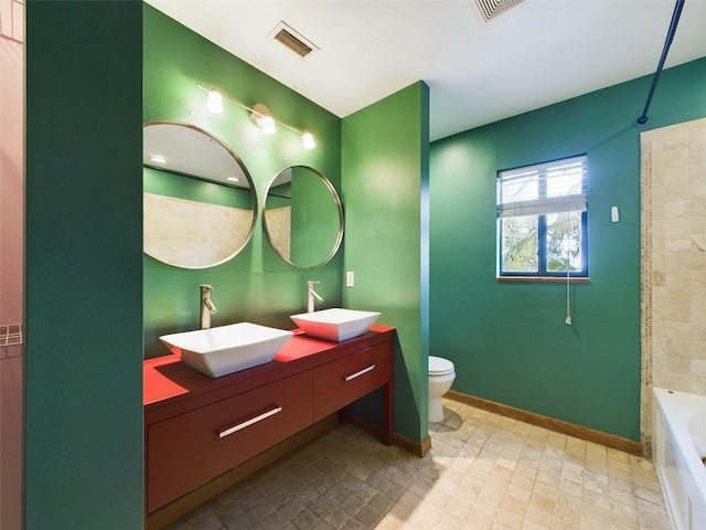1793 N Fort Harrison Ave, Clearwater, FL 33755 - full bathroom featuring vanity, tub / shower combination, and toilet