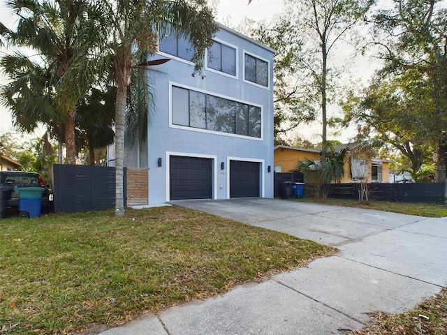 1793 N Fort Harrison Ave, Clearwater, FL 33755 - view of front of property featuring a garage and a front lawn