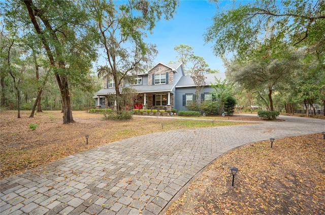 view of front of property with a porch