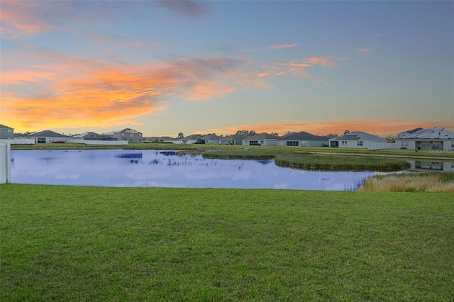 property view of water featuring a residential view