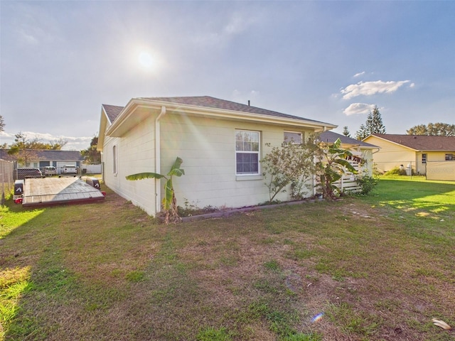 exterior space featuring a yard