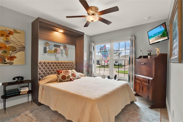 bedroom with ceiling fan