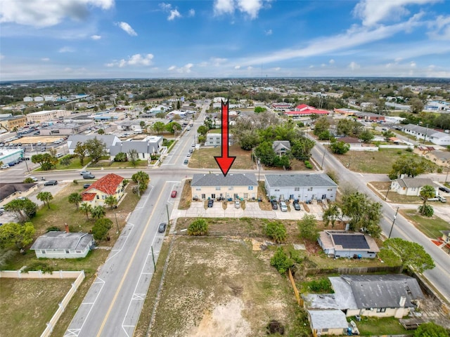 aerial view with a residential view