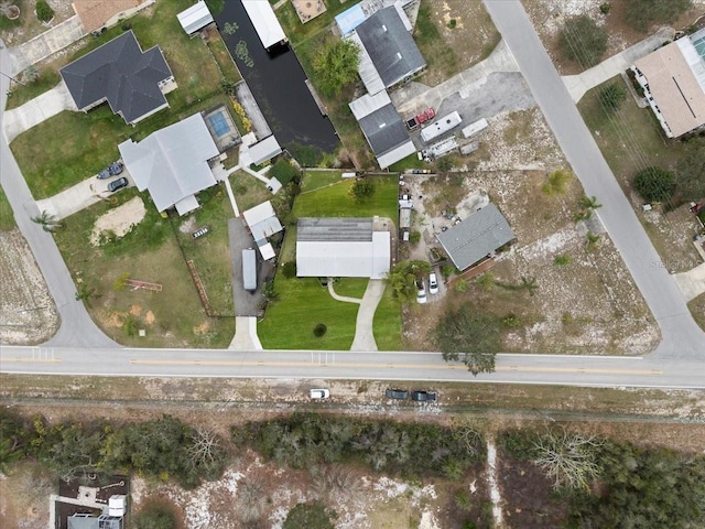 aerial view with a residential view