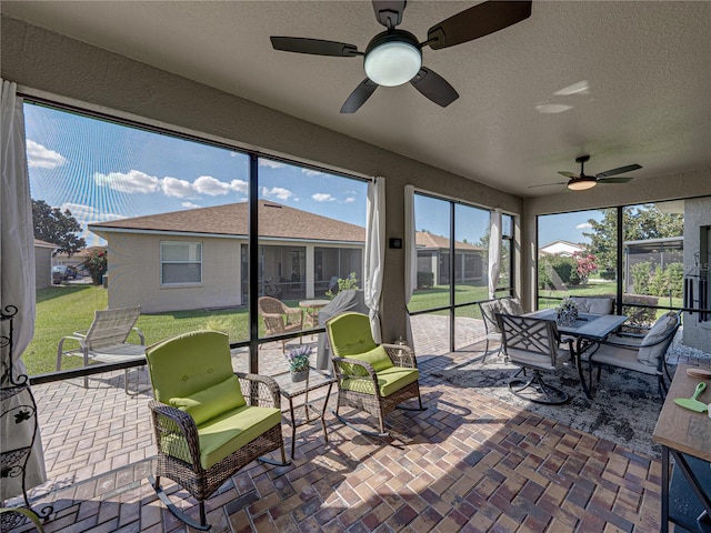 view of sunroom