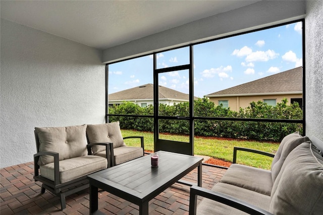 view of sunroom