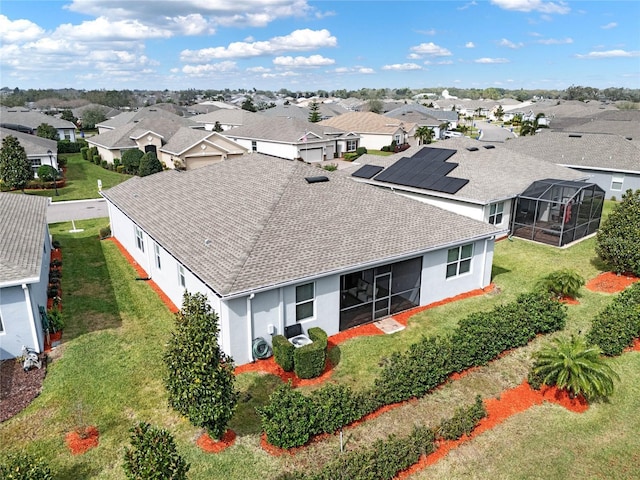 bird's eye view featuring a residential view