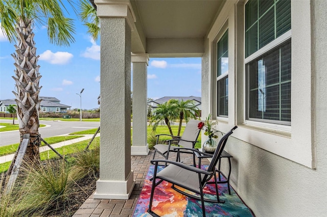 view of patio featuring covered porch