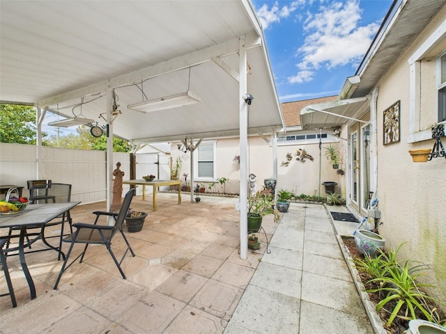 view of patio with a fenced backyard