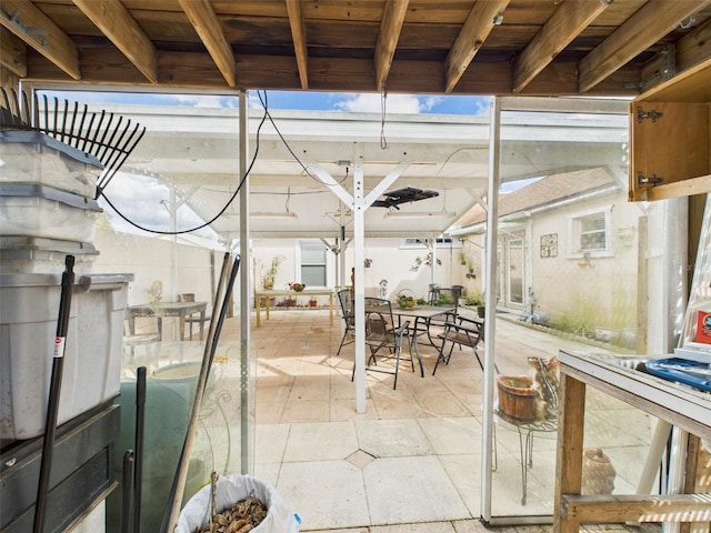 view of patio with outdoor dining space