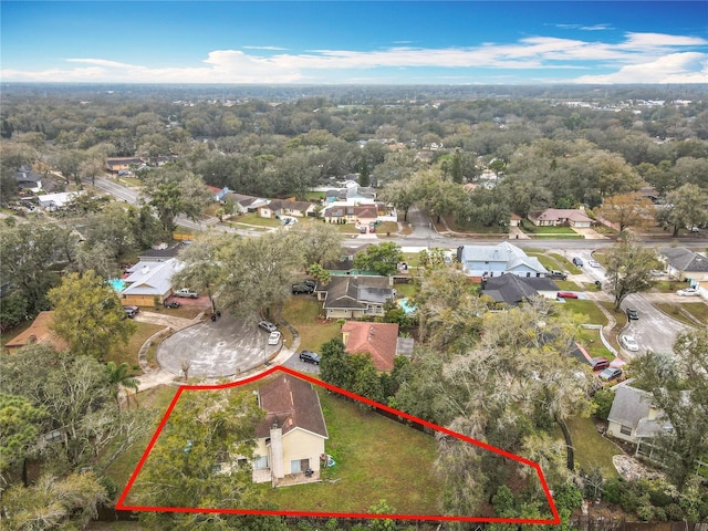 drone / aerial view featuring a residential view