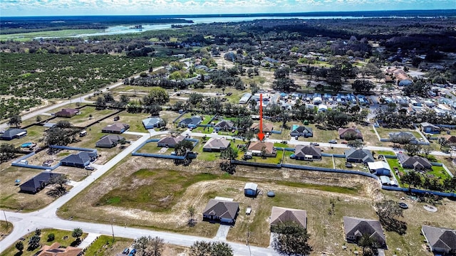 drone / aerial view featuring a residential view