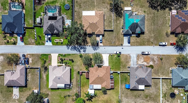 drone / aerial view with a residential view