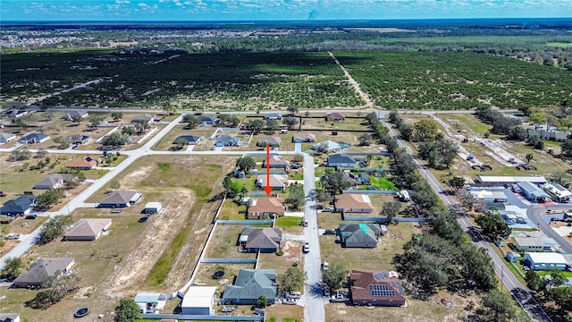 drone / aerial view with a residential view