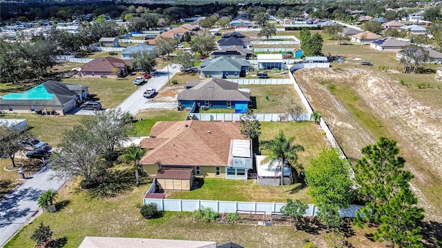 drone / aerial view with a residential view