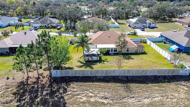 drone / aerial view with a residential view