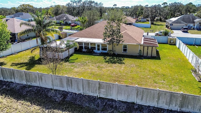 drone / aerial view featuring a residential view