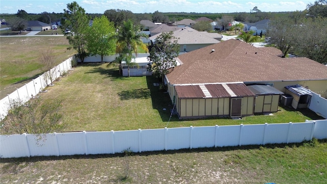 aerial view featuring a residential view