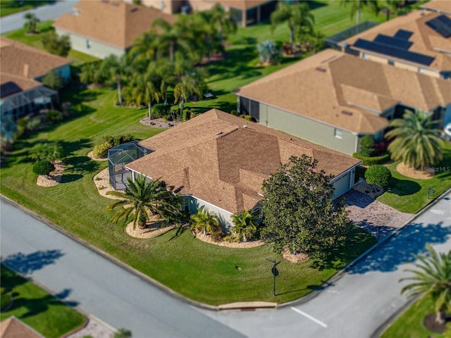 aerial view featuring a residential view