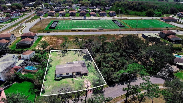 drone / aerial view featuring a residential view