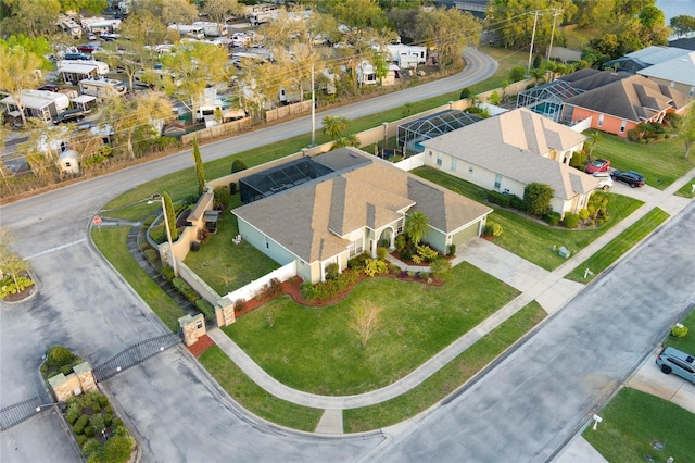 drone / aerial view featuring a residential view