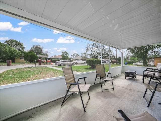 view of sunroom