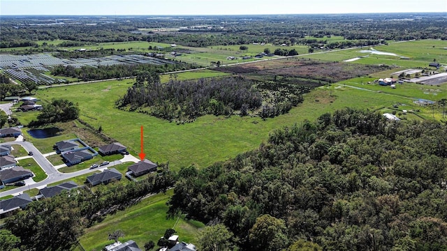 aerial view featuring a rural view