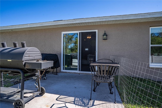 view of patio featuring grilling area