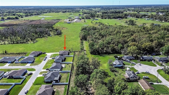 aerial view with a residential view