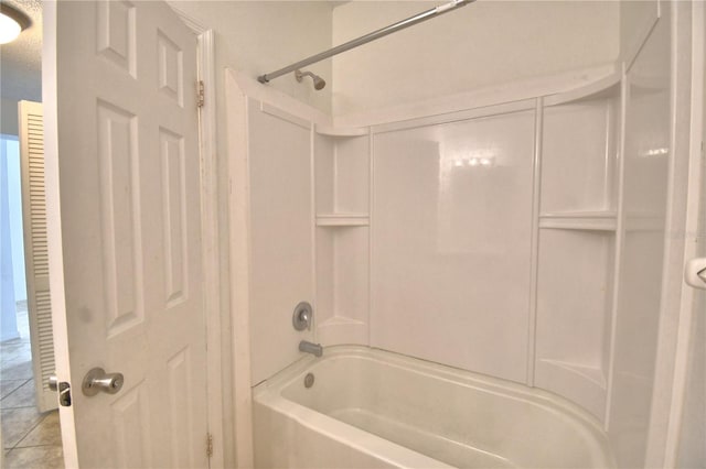 full bathroom featuring shower / tub combination and tile patterned floors