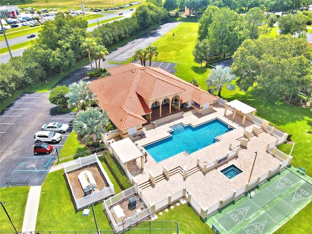 birds eye view of property