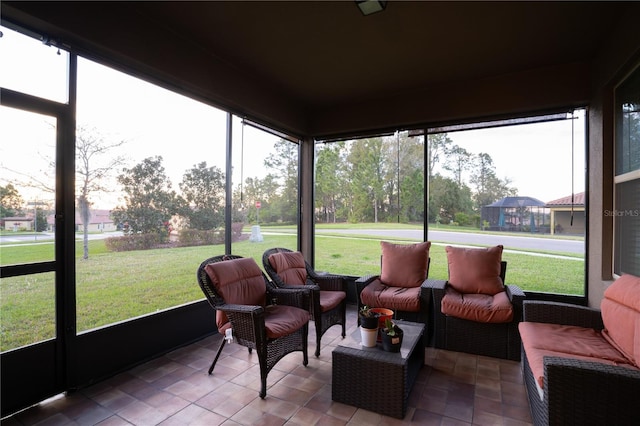 view of sunroom / solarium