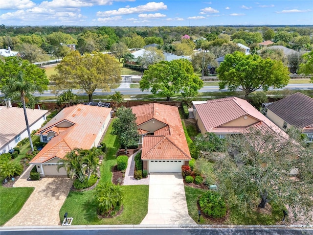 bird's eye view with a residential view