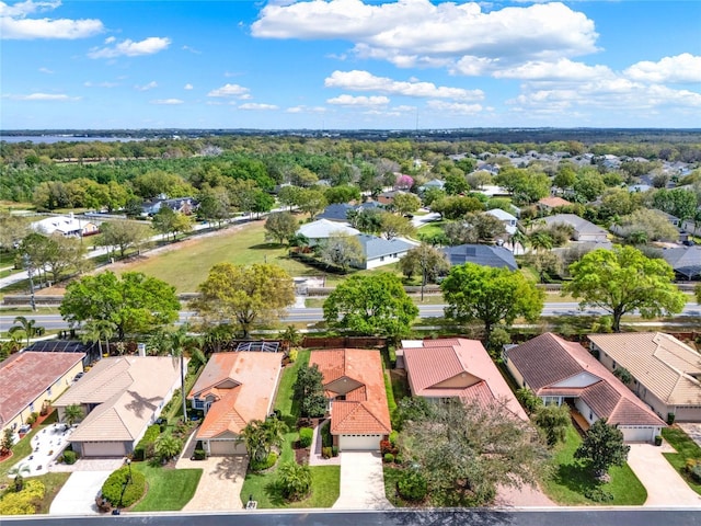 bird's eye view with a residential view