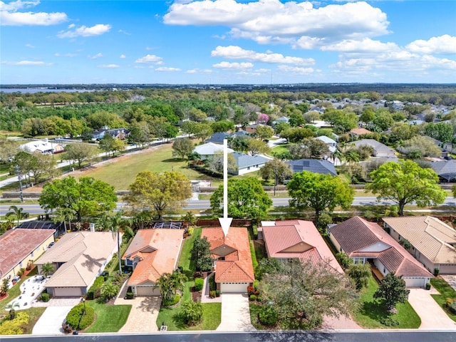 bird's eye view featuring a residential view