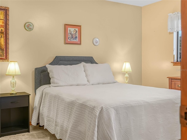 bedroom with carpet floors