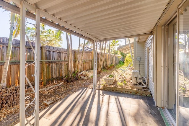 view of patio with a fenced backyard