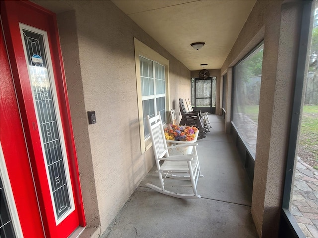 view of sunroom