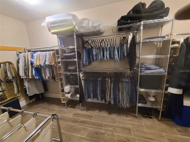 view of walk in closet