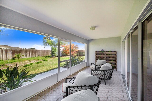 view of sunroom