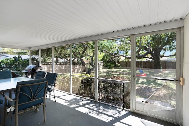 view of sunroom / solarium