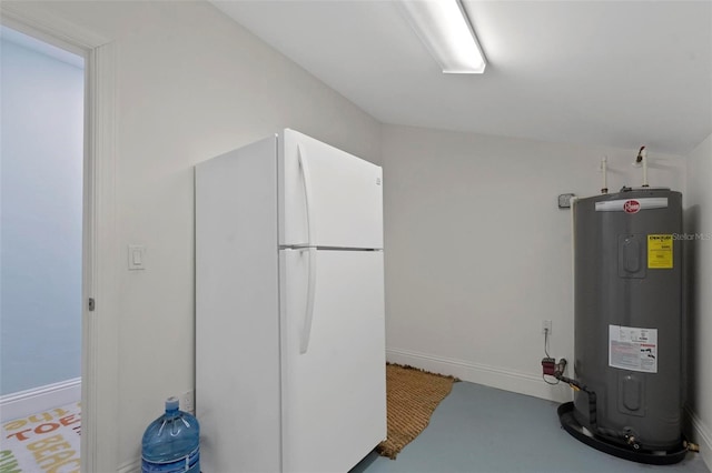 interior space featuring electric water heater